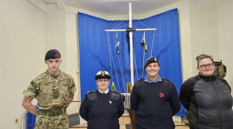 Army, Sea Cadets and Cllr Emily Mort